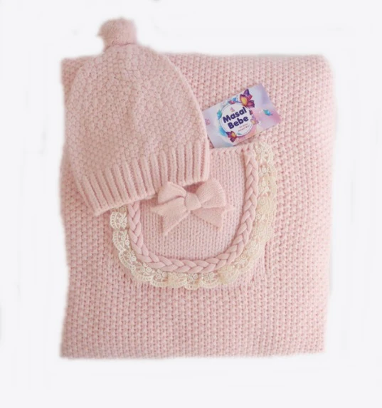  Končano-futrovani prekrivač pink 6510 - prekrivač za bebe, zimski prekrivač